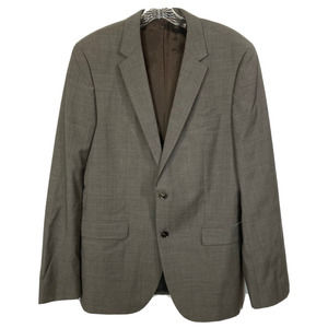 Hugo Boss Jacket Mens Sz 42L Super 100 Beige Wool Single-Breasted‎ Blazer Suit